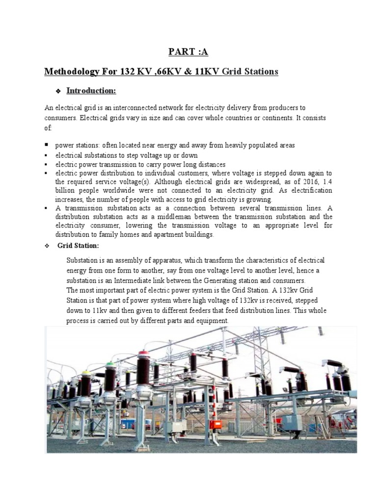 132kV Grid Station Methodology | PDF | Electrical Substation | Electric ...