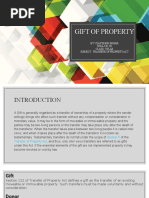 Gift of Property: by Vijaysingh Pawar Roll No. 90 Class: Syllb Subject: Transfer of Property Act