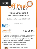 Project Scheduling & The PMI-SP Credential