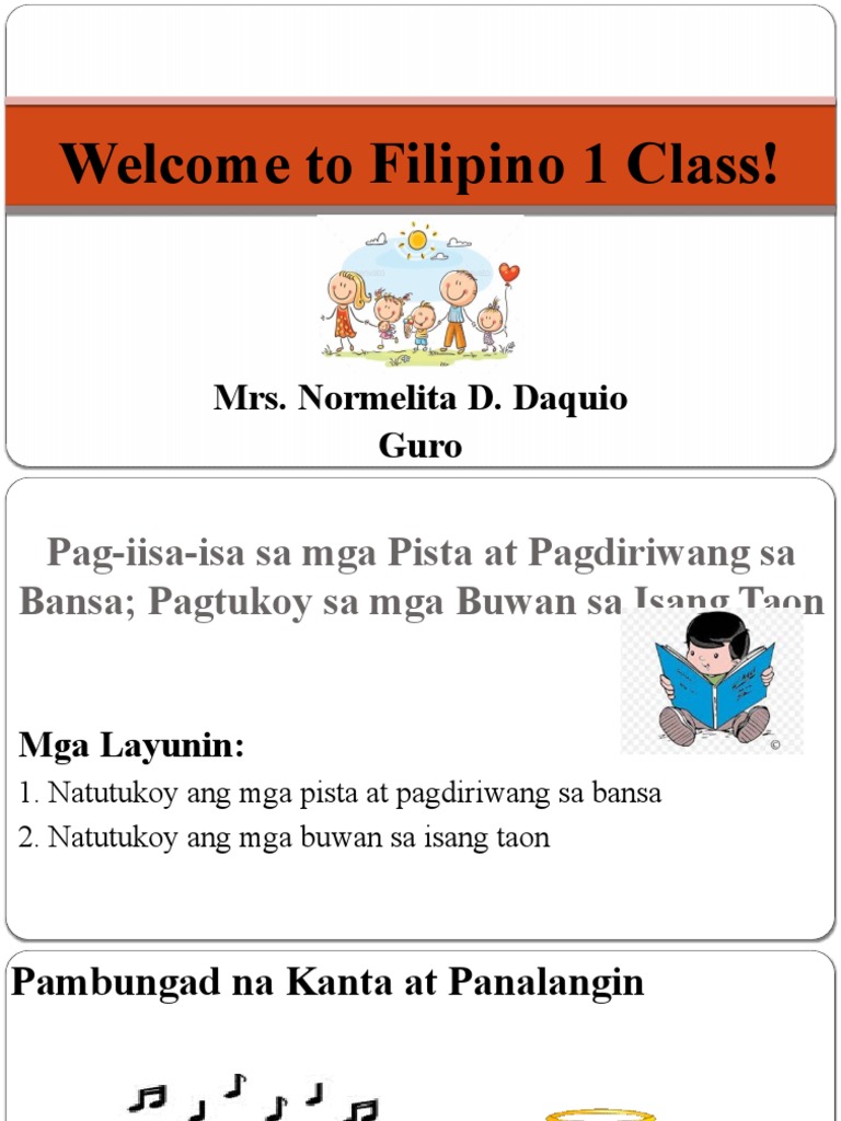 Filipino 1 Lesson 11 | PDF