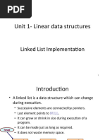 Unit 1-Linear Data Structures: Linked List Implementation