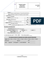 Supplier Quality Assessment Questionnaire (CA-017FRM)