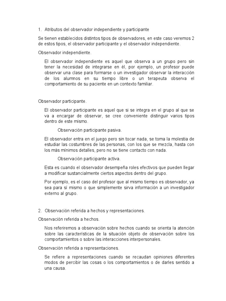 Actividad 3, La Observación | PDF | Aprendizaje | Ciencia cognitiva