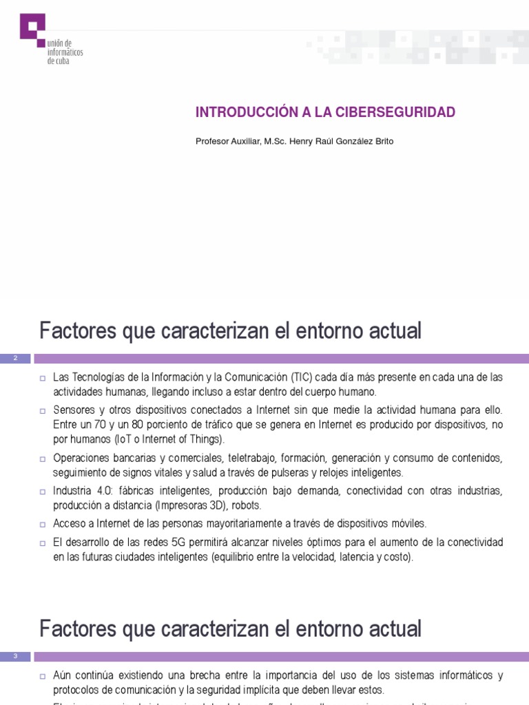Introducción A La Ciberseguridad Pdf Seguridad La Seguridad