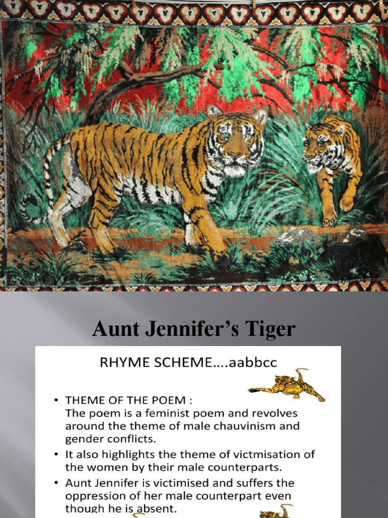 Aunt Jennifer's Tigers: Themes & Symbols | PDF