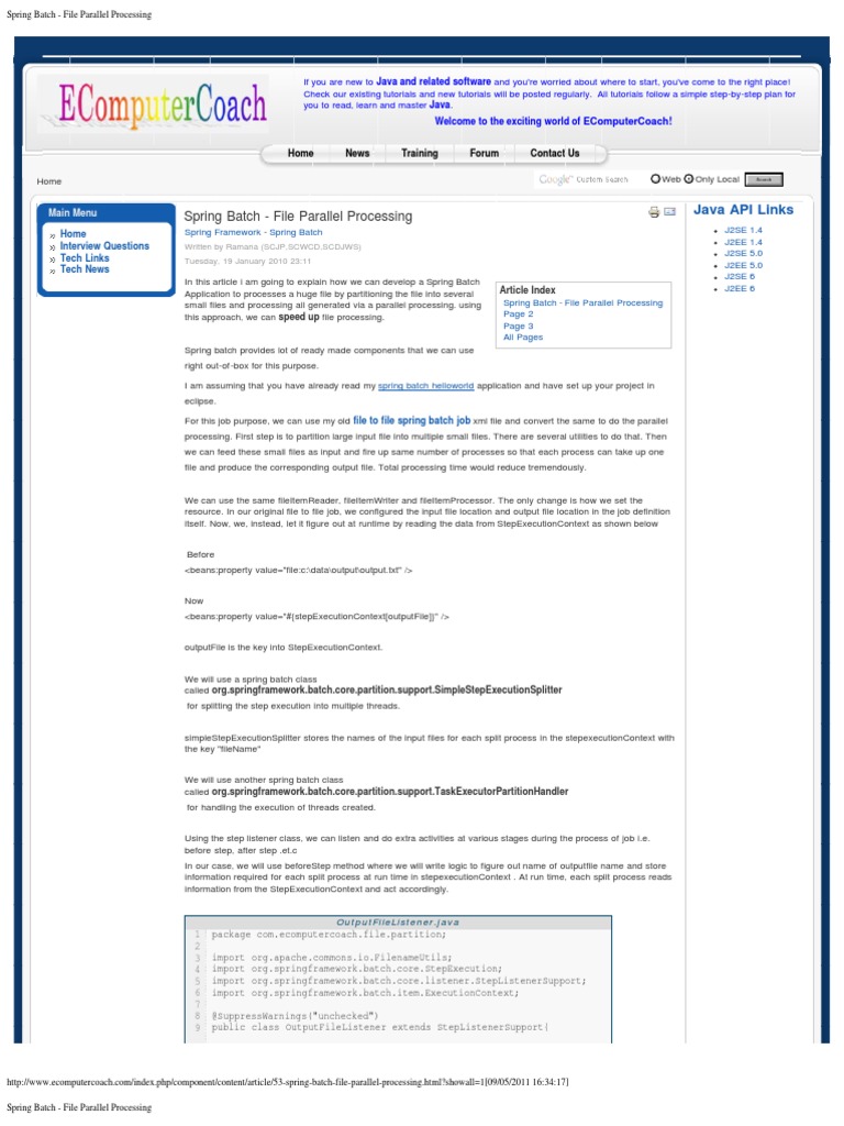 Spring Batch - File Parallel Processing | Download Free PDF | Comma ...