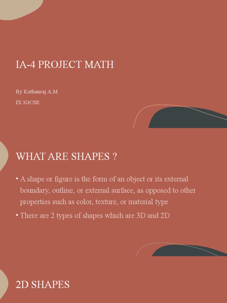 Ia-4 Project Math: by Kethanraj A.M Ix Igcse | PDF | Home & Garden