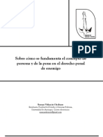 Cómo Se Fundamenta El Concepto de Persona en El Dcho Penal de Enemigo