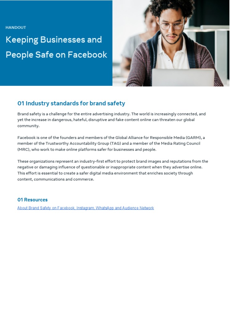 Keeping Businesses and People Safe On Facebook: 01 Industry Standards ...