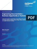 Engineering Documentation - Business Opportunity or Technical Challenge