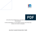 Exploring Telecommuting As The New Normal Work Arrangement: A Rapid Assessment of Telecommuting Practices Prior and During The Covid-19 Pandemic