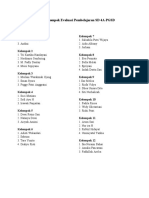 Daftar Kelompok Evaluasi Pembelajaran SD 4A-PGSD