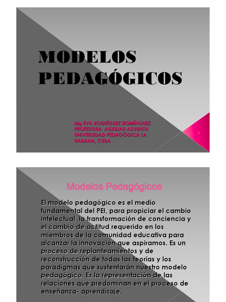Modelos Pedagogicos | PDF | Plan de estudios | Maestros