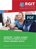 CHCMGT005 - Facilitate Workplace Debriefing and Support Processes Student Assessment Booklet