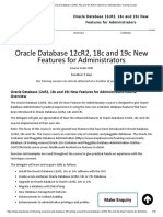 StayAhead Oracle Database 12cR2, 18c and 19c New Features for Administrators Training Course