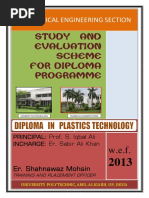 Study and Evaluation Scheme For Diploma Programme: Mechanical Engineering Section