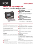 PAT120, PAT150 and PAT150R: Handheld Portable Appliance Testers