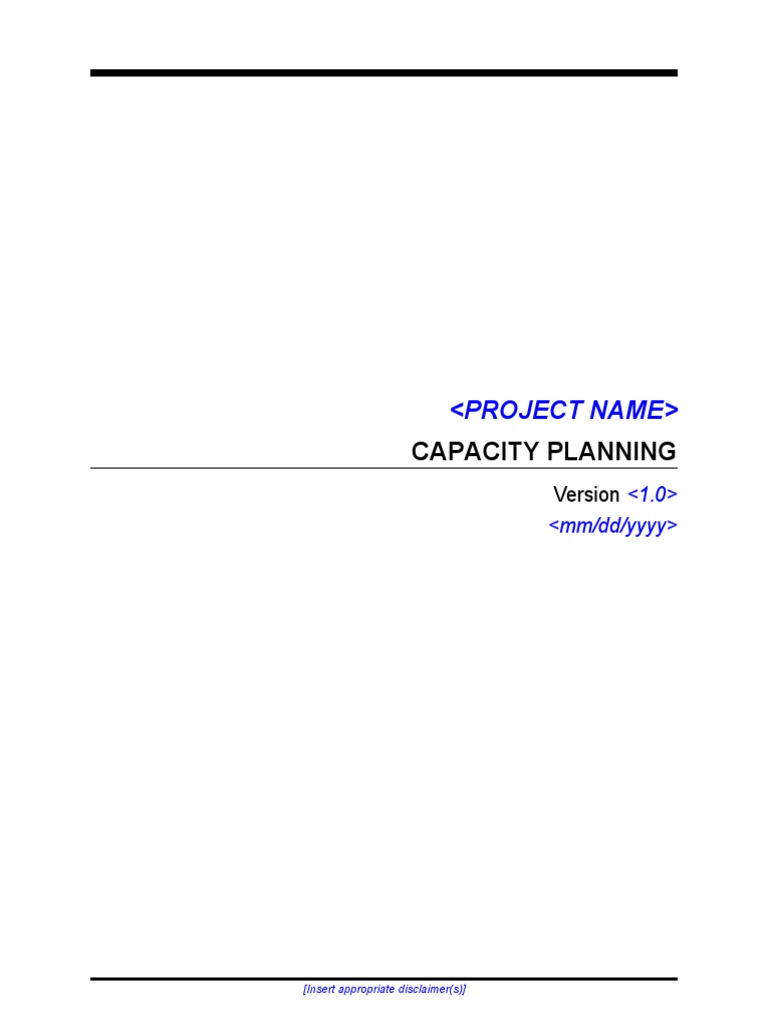 Capacity Planning for Project Growth | PDF | Infrastructure | Bracket