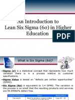 An Introduction to Lean Six Sigma (6σ) in Higher Education
