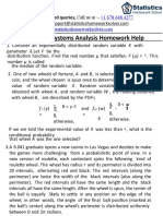 Probabilistic Systems Analysis Homework Help