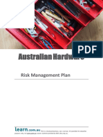 Australian Hardware: Risk Management Plan