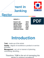 Quality Management in Private Banking Sector