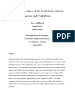 Regression Analysis of The Relationship Between Income and Work Hours