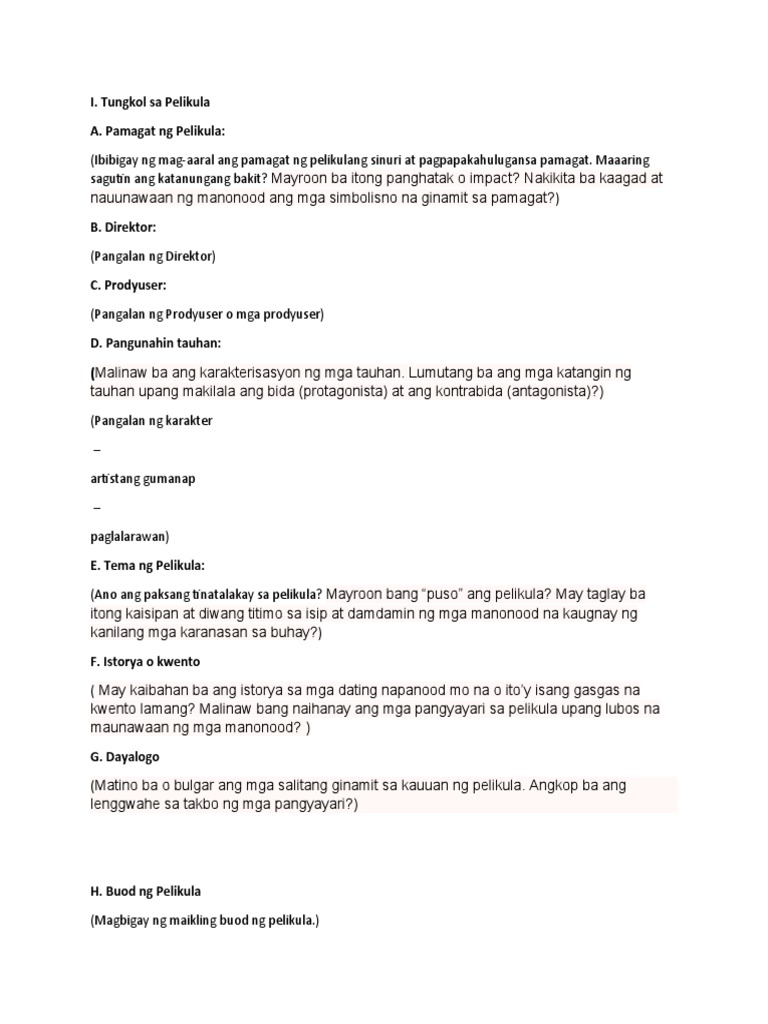 Pagsusuri NG Pelikula | PDF