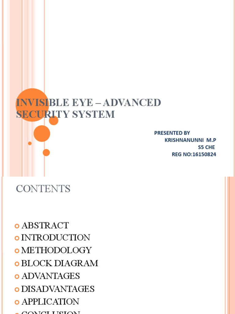 Invisible Eye Surveillance System Overview | PDF | Security Alarm ...