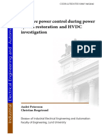 Reactive power control and HVDC assistance in power system restoration