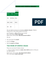 Relative pronouns and relative clauses explained