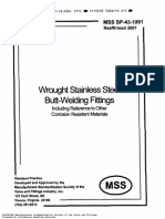 MSS SP-43 1991 SS Buttweld Fittings