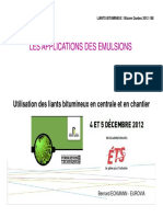 Applications Des Emulsions 2012 B. Eckmann