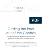Getting The Poor Out of The Ghettos - QM II Project
