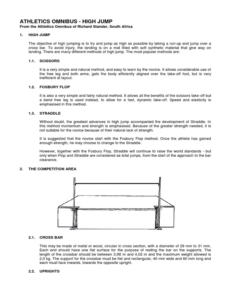 High Jump Techniques and Training Guide | PDF | Recreation | Physical ...