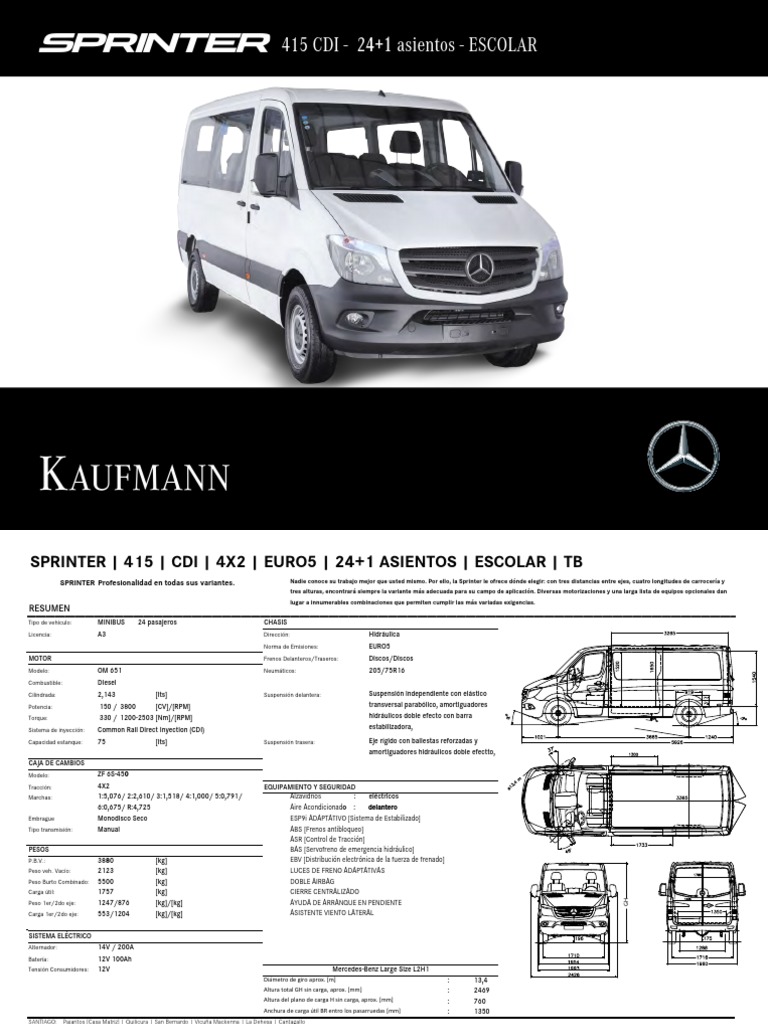 Sprinter 415 Cdi 241 Asientos Escolar TB | Descargar gratis PDF ...