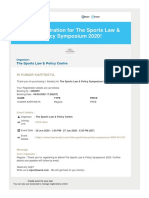 Your Registration For The Sports Law & Policy Symposium 2020!