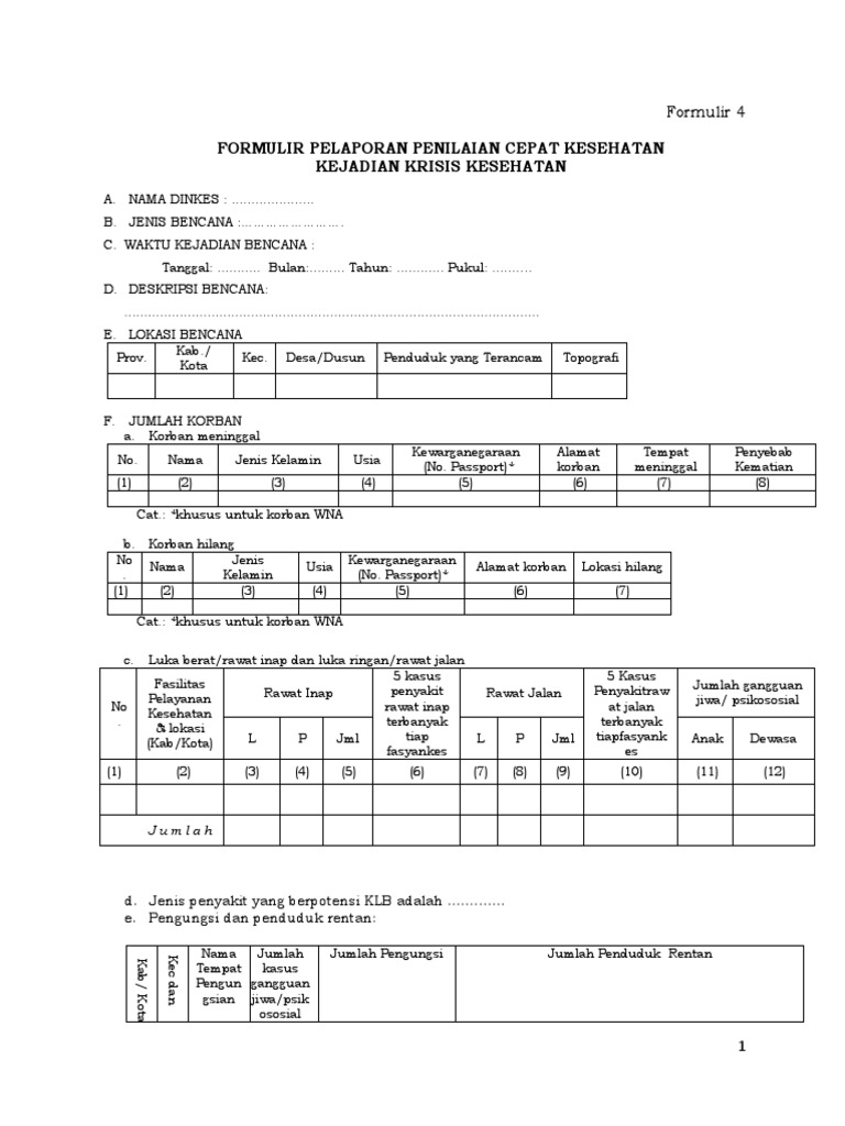 Formulir 4 RHA | PDF