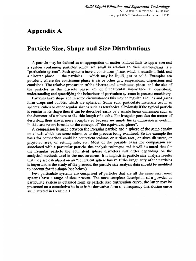 Solid Liquid Filtration and Separation Technology 1996 Rushton