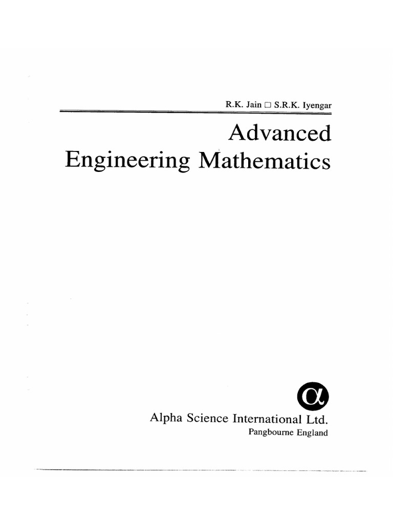Advanced Engineering MathematicsRK Jain & SRK Iyengar PDF