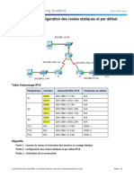 Packet Tracer: Configuration Des Routes Statiques Et Par Défaut Ipv6