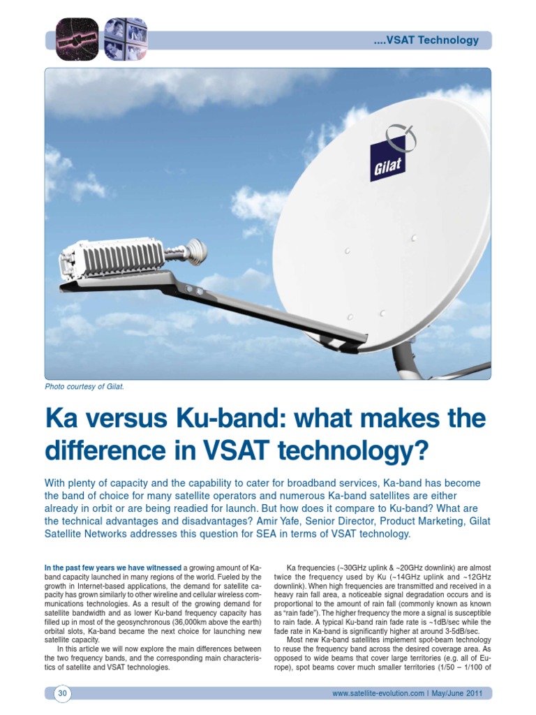 KaBand Vs KuBand Satellite System PDF Very Small Aperture Terminal Satellite