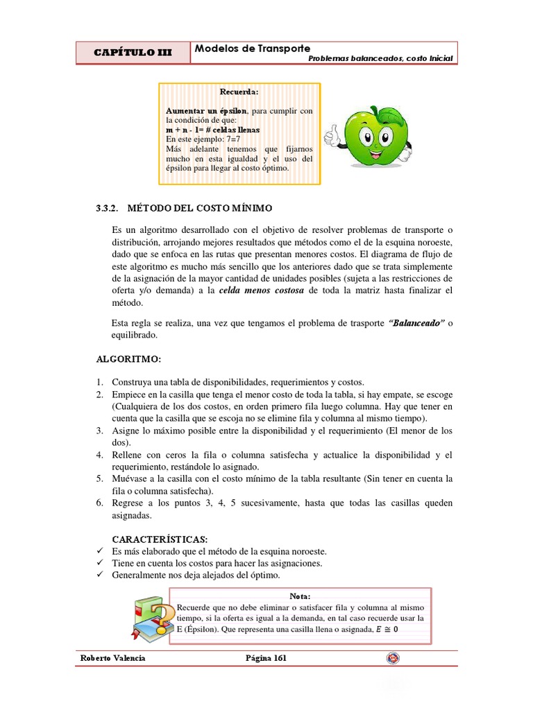 Método de Transporte Costo Mínimo | PDF | Transporte | Algoritmos