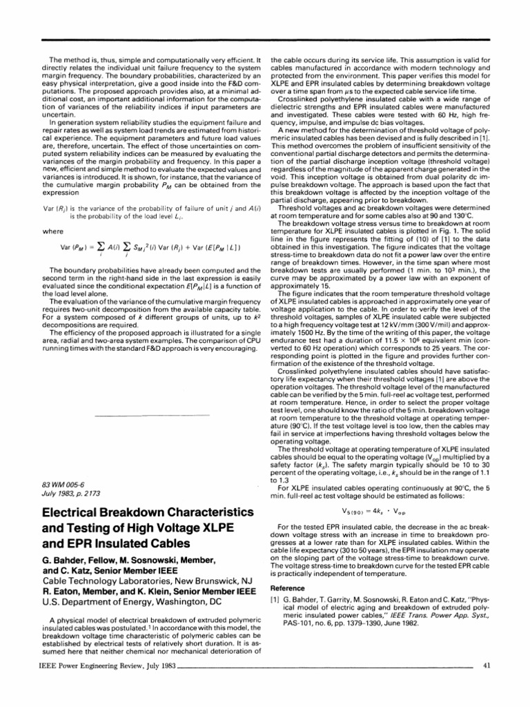 Efficient Reliability Evaluation Method | PDF | Electrical Breakdown ...