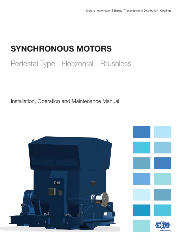 WEG Synchronous Motors Pedestal Type Brushless 240E Manual English ...