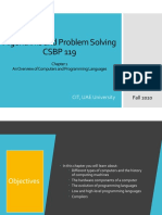 Algorithms and Problem Solving CSBP 119: CIT, UAE University