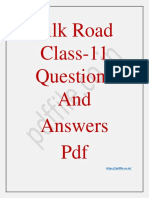 Silk Road Class 11 Questions and Answers PDF
