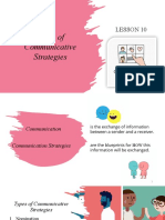 LESSON 10 Types of Communicative Strategies