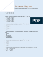 Soal Persamaan Lingkaran