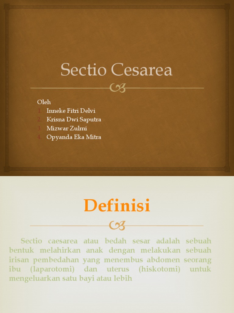 Panduan Lengkap Sectio Caesarea | PDF